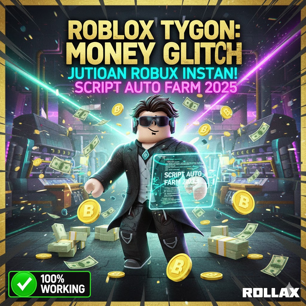 Roblox Tycoon: Money Glitch Jutaan Robux Instan! Script Auto Farm 2025