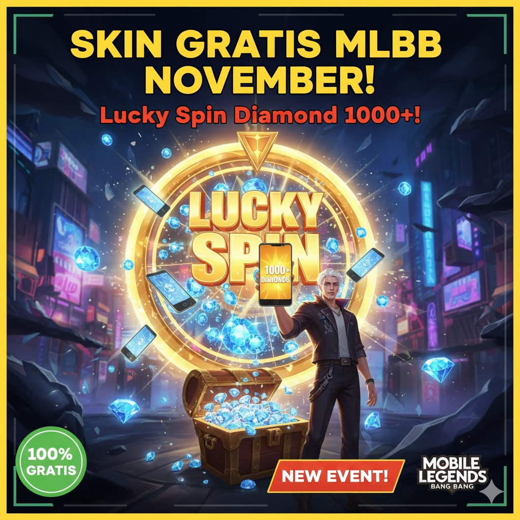 Skin Gratis MLBB November: Lucky Spin Diamond 1000+!