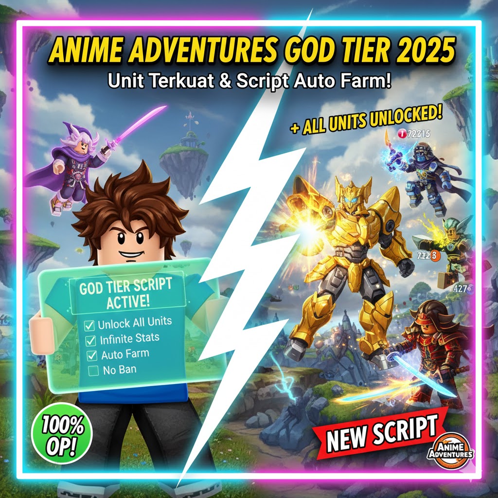 Anime Adventures God Tier 2025: Unit Terkuat & Script Auto Farm!
