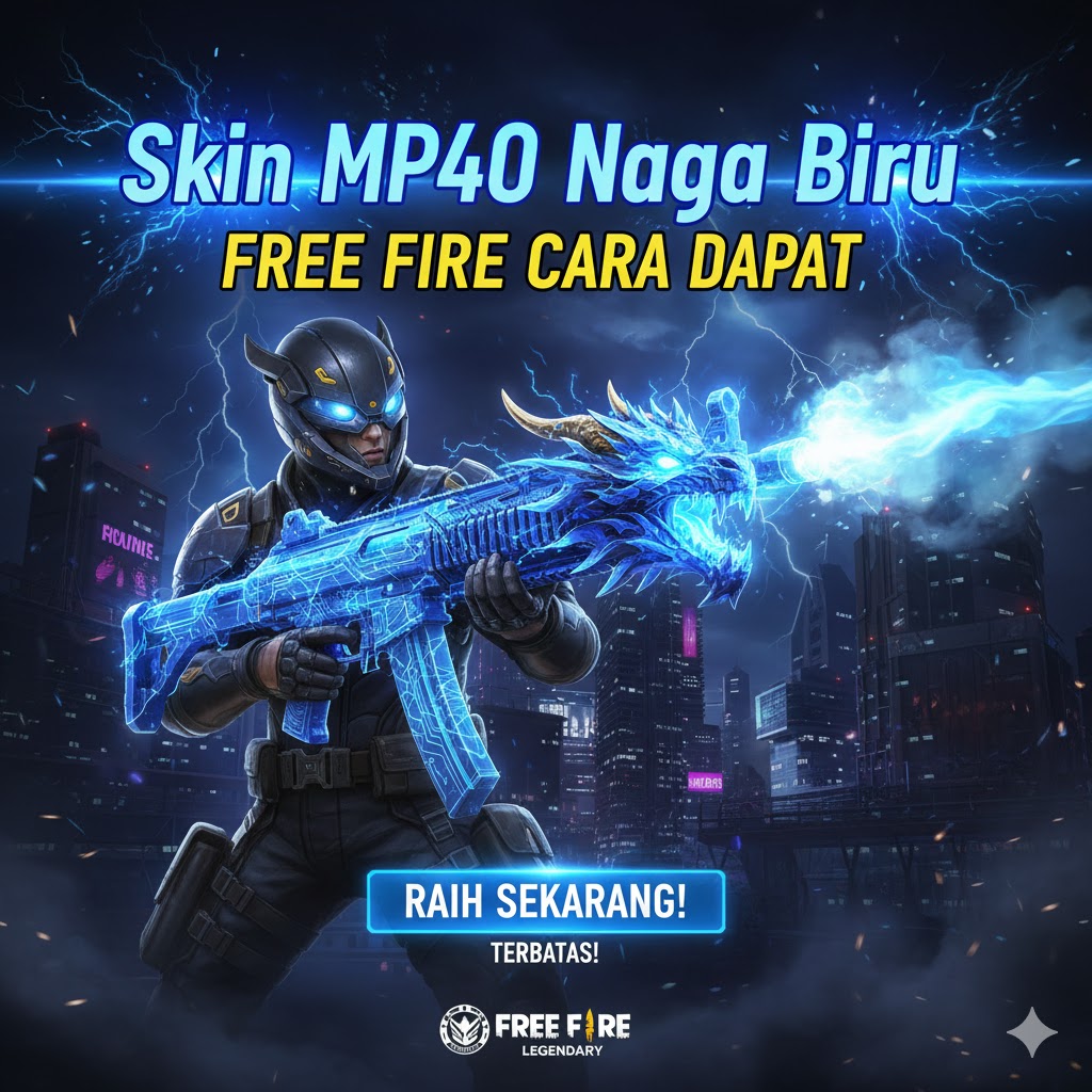 Skin MP40 Naga Biru Free Fire - Cara Dapat Gratis & Evo Lengkap 2025!