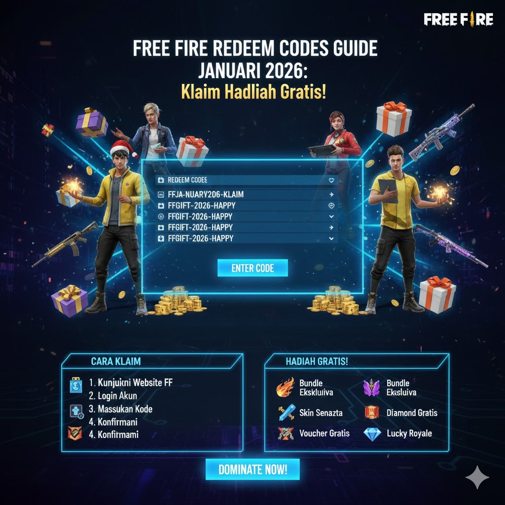 Free Fire Redeem Codes Guide Januari 2026: Klaim Hadiah Gratis!