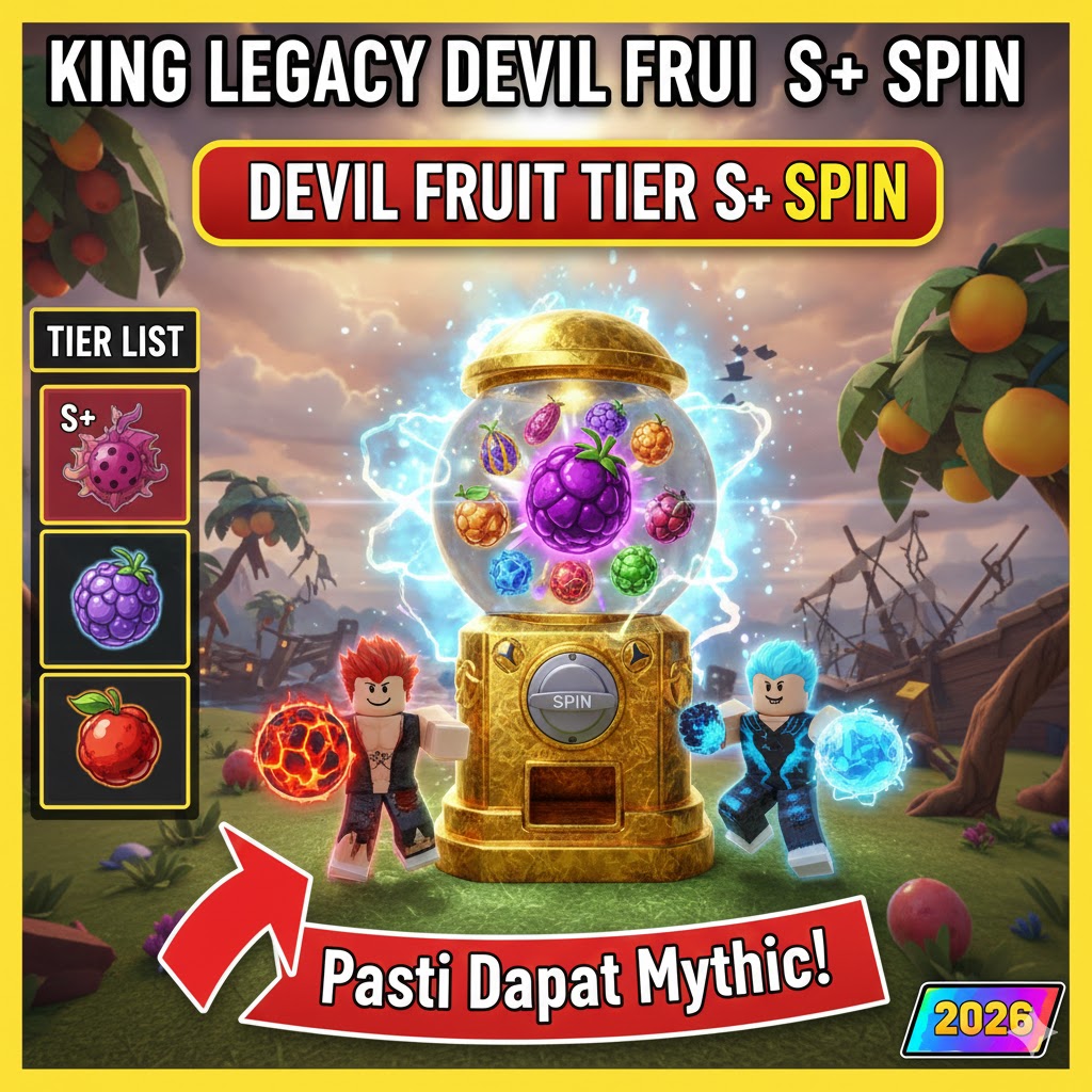 King Legacy Devil Fruit Tier S+ Spin: Guide Terkuat Roblox 2026