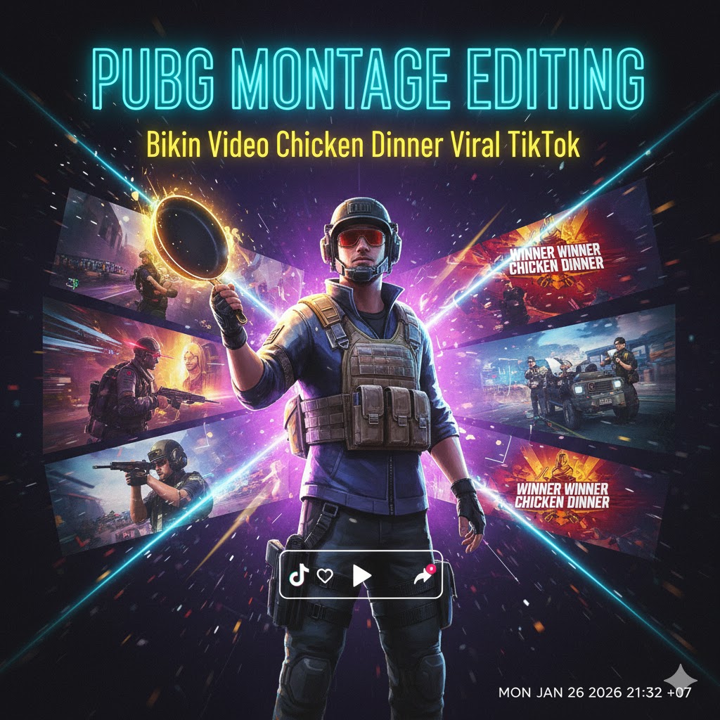 PUBG Montage Editing: Cara Bikin Video Chicken Dinner Viral TikTok 2026