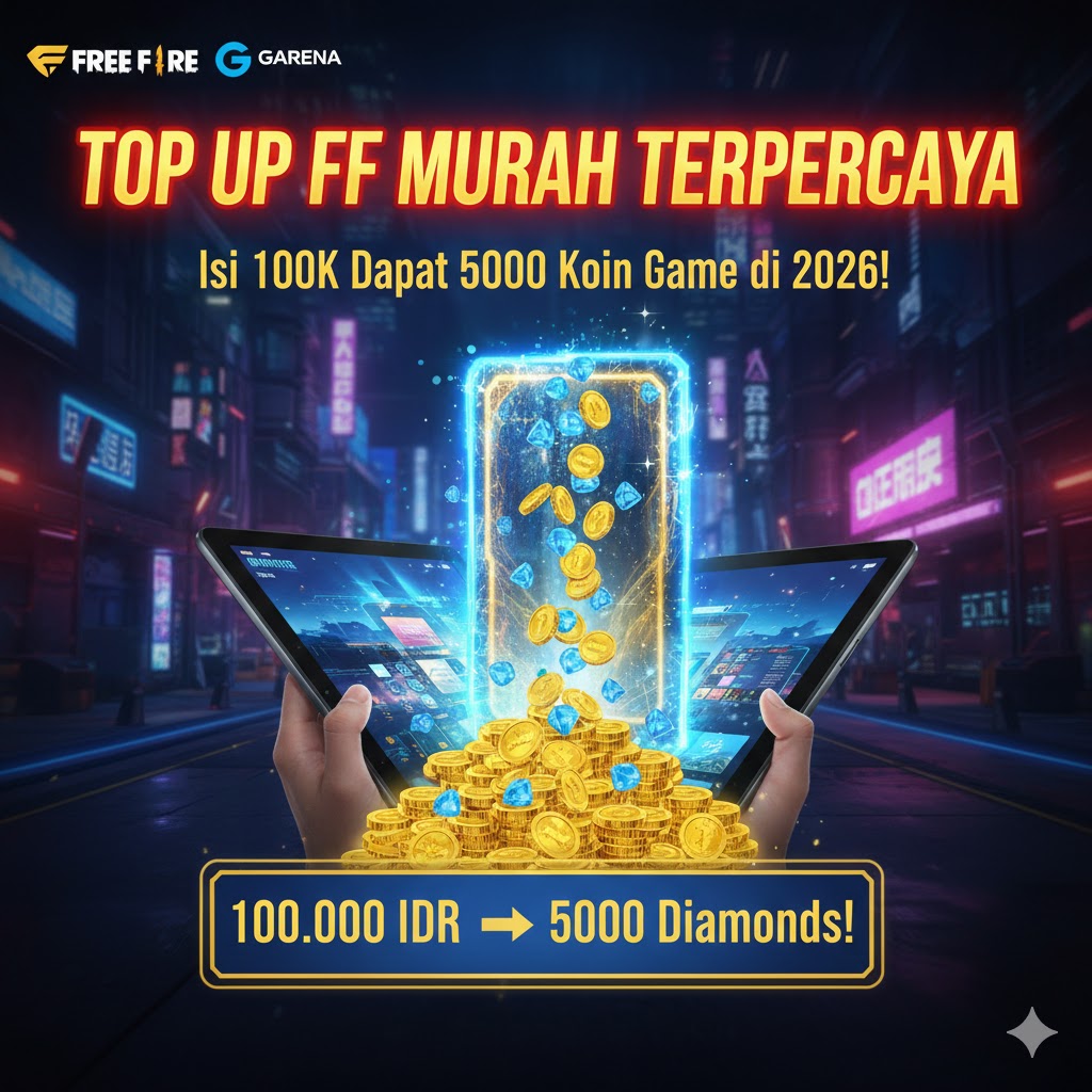Top Up FF Murah Terpercaya: Isi 100K Dapat 5000 Koin Game di 2026!