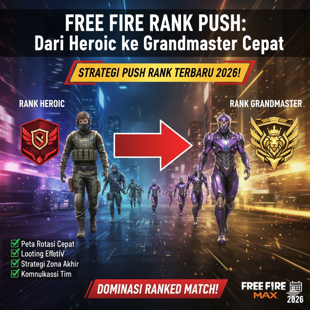 Free Fire Rank Push: Dari Heroic ke Grandmaster Cepat 2026!
