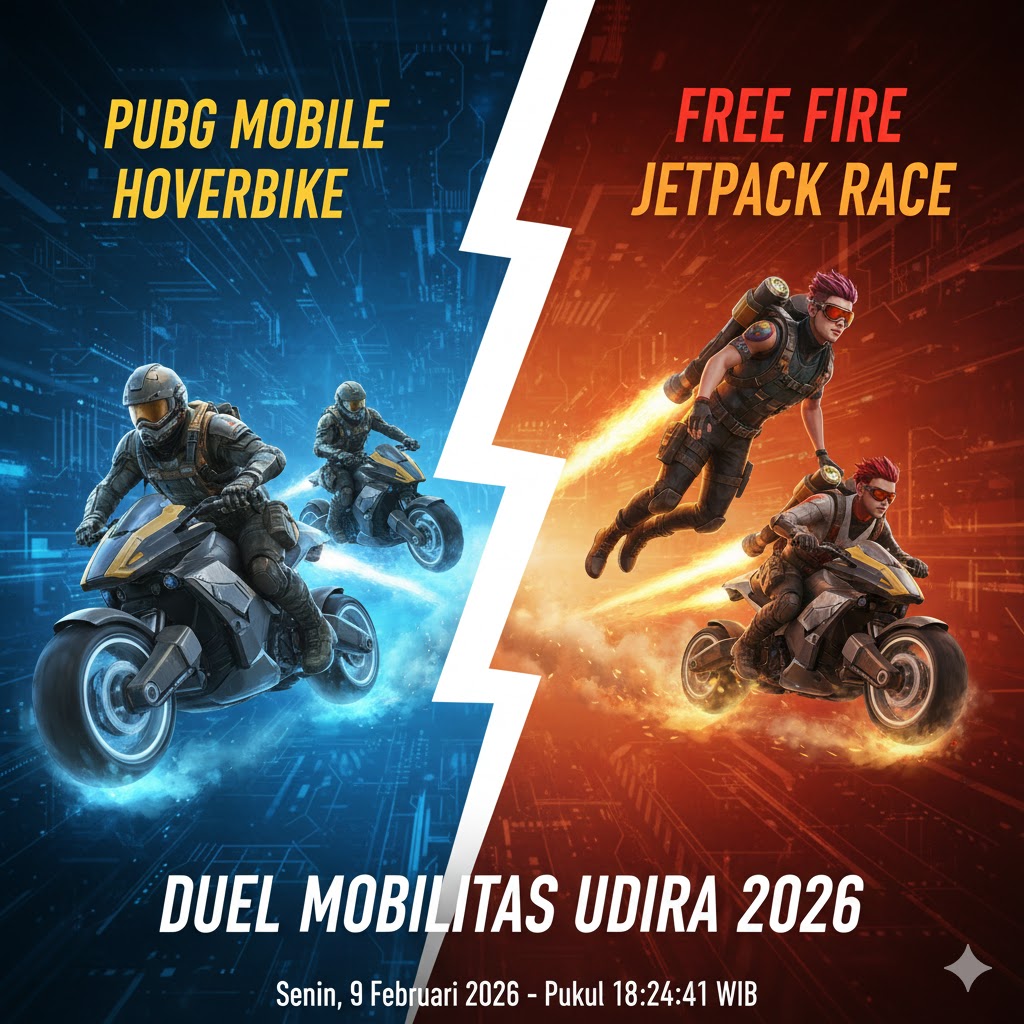PUBG Mobile Hoverbike vs Free Fire Jetpack Race: Siapa yang Lebih Ngebut?
