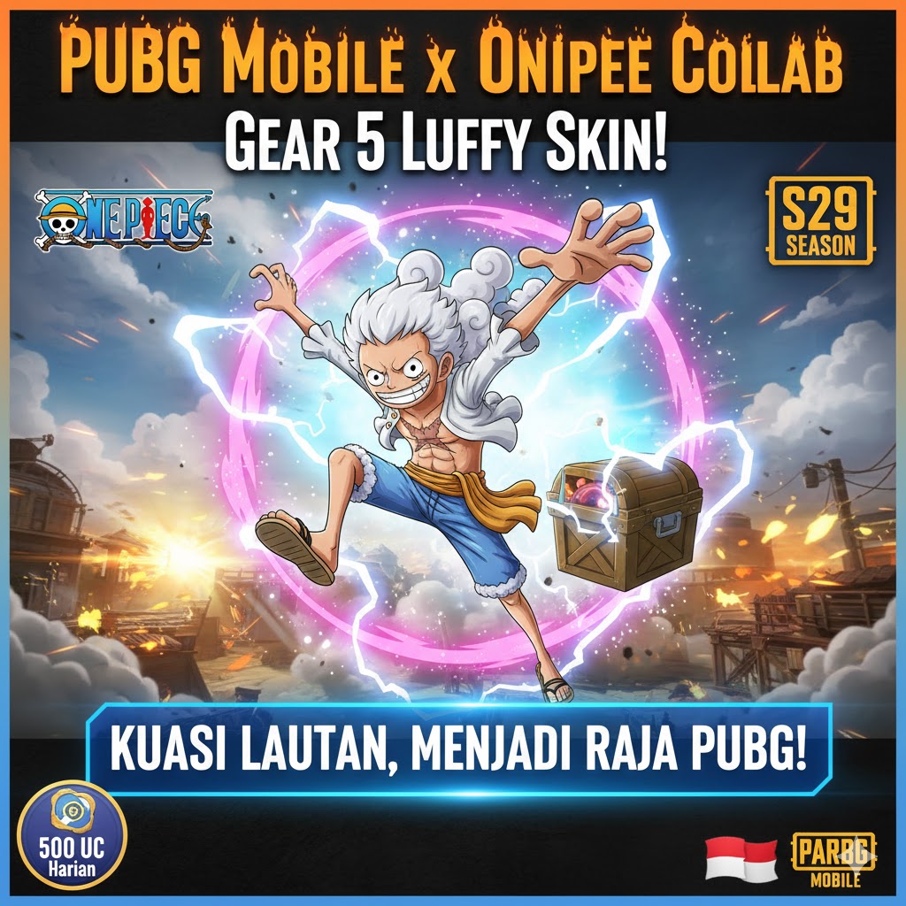 PUBG Mobile x One Piece Collab: Gear 5 Luffy Skin!