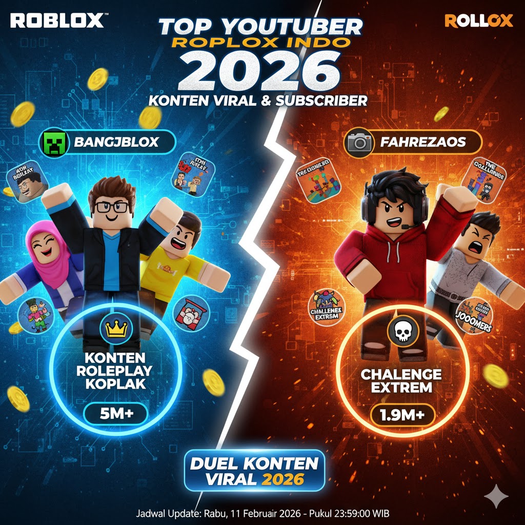 Top Youtuber Roblox Indo: Konten Viral & Subscriber