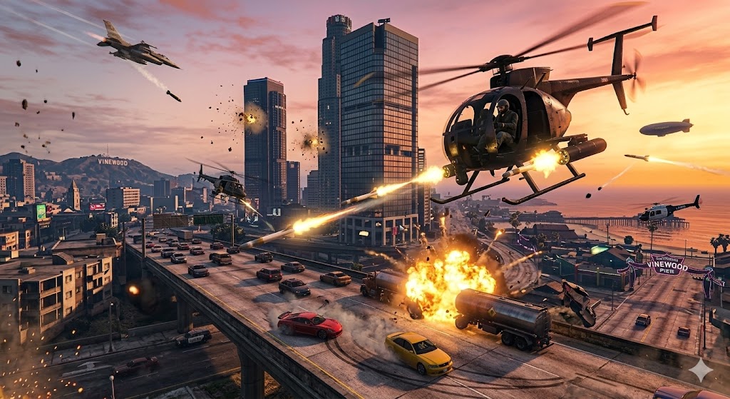 Helikopter OP GTA 5: Nuke Musuh Instan!